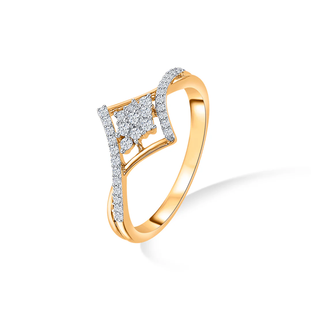 Urban Gold & Diamond Ring For Women
