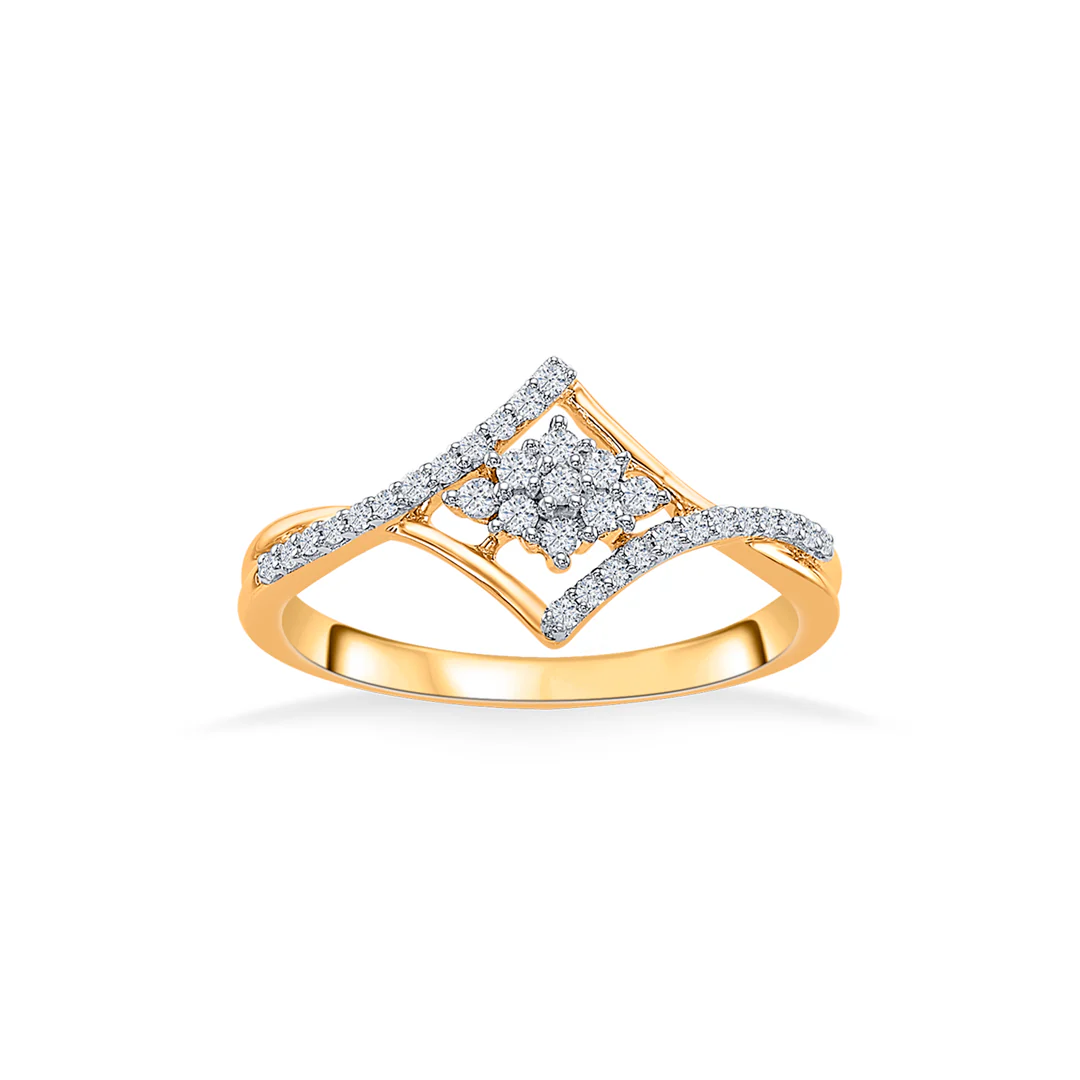 Urban Gold & Diamond Ring For Women - Image 2