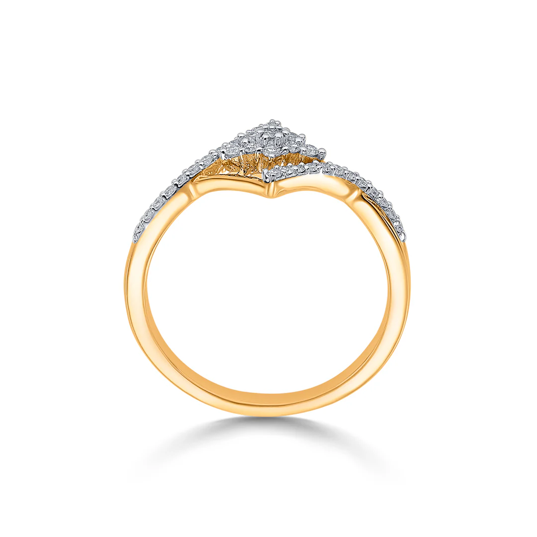 Urban Gold & Diamond Ring For Women - Image 3