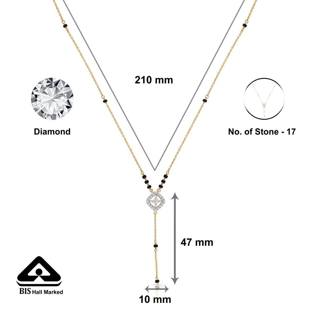 Urban Knot Gold & Diamond Modern Mangalsutra for Women - Image 2