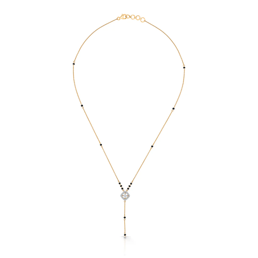 Urban Knot Gold & Diamond Modern Mangalsutra for Women - Image 3