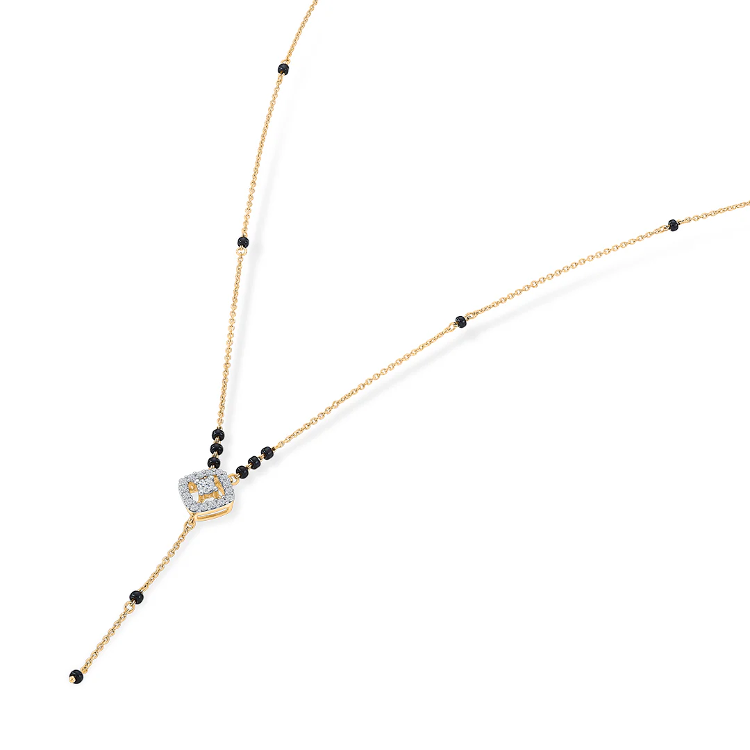 Urban Knot Gold & Diamond Modern Mangalsutra for Women - Image 4