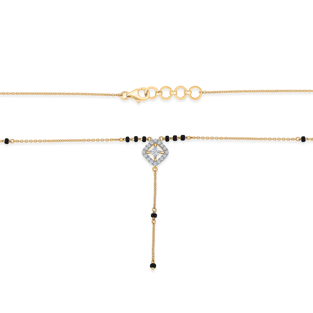 Urban Knot Gold & Diamond Modern Mangalsutra for Women - Image 5