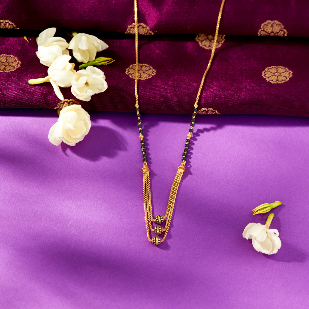 Urban Trilokya Yellow Gold Modern Mangalsutra For Women
