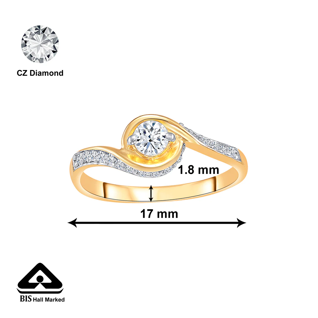 Urban Vibes Gold Engagement Ring For Women - Image 2