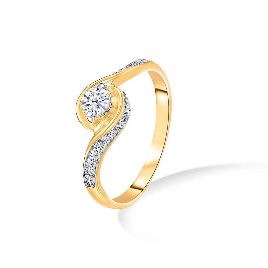 Urban Vibes Gold Engagement Ring For Women - Image 3