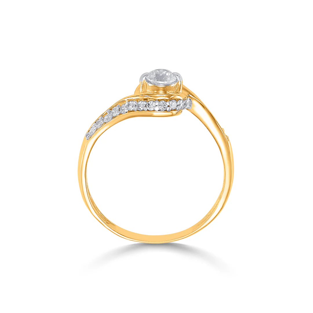 Urban Vibes Gold Engagement Ring For Women - Image 4