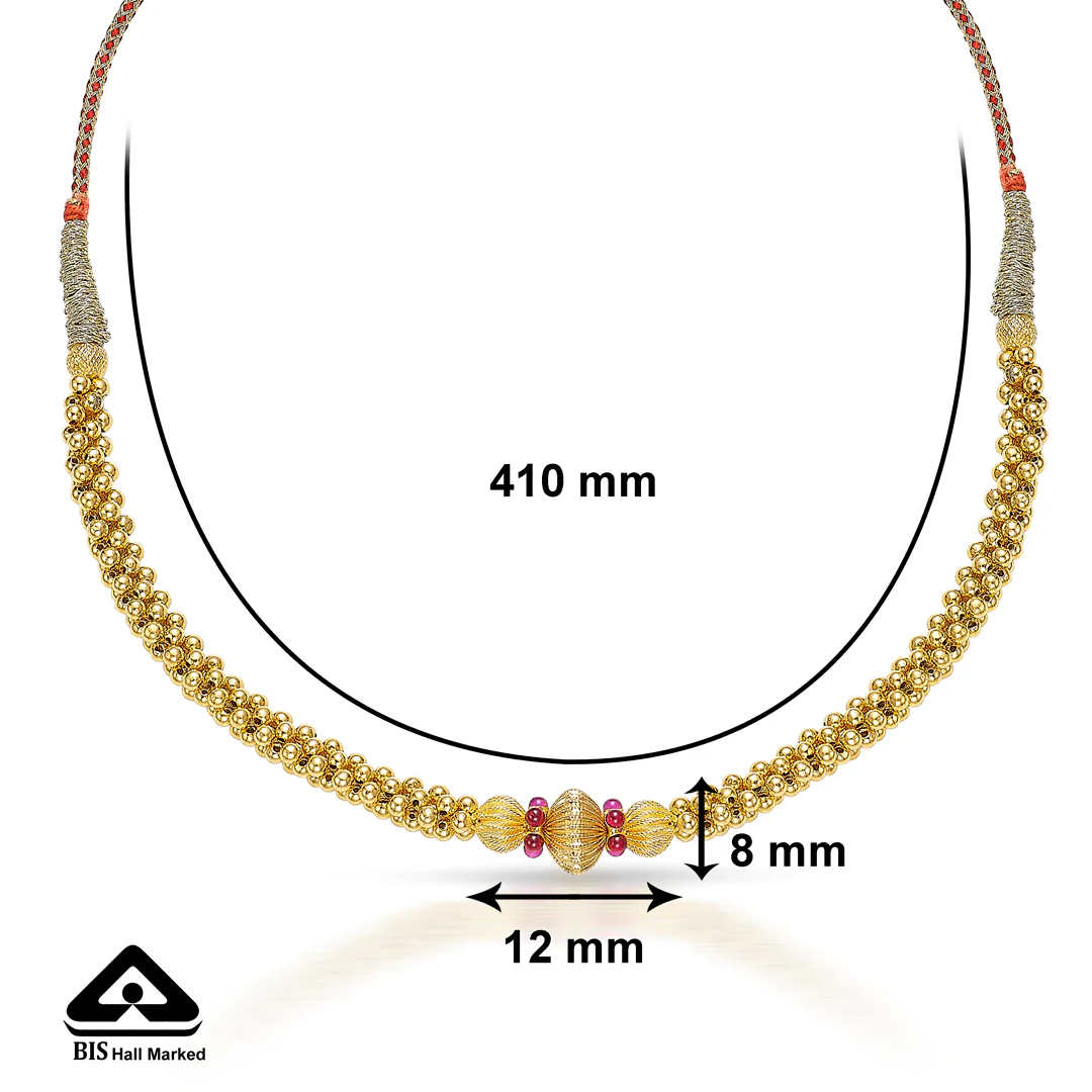 Varnika Gleam Gold Thushi Necklace - Image 4