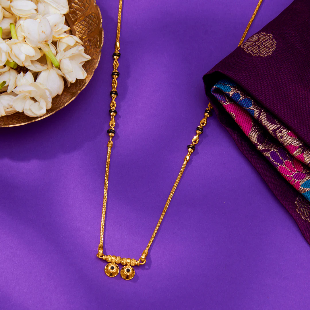 Vatsalya Wati Mani Yellow Gold Wati Mani Mangalsutra For Women