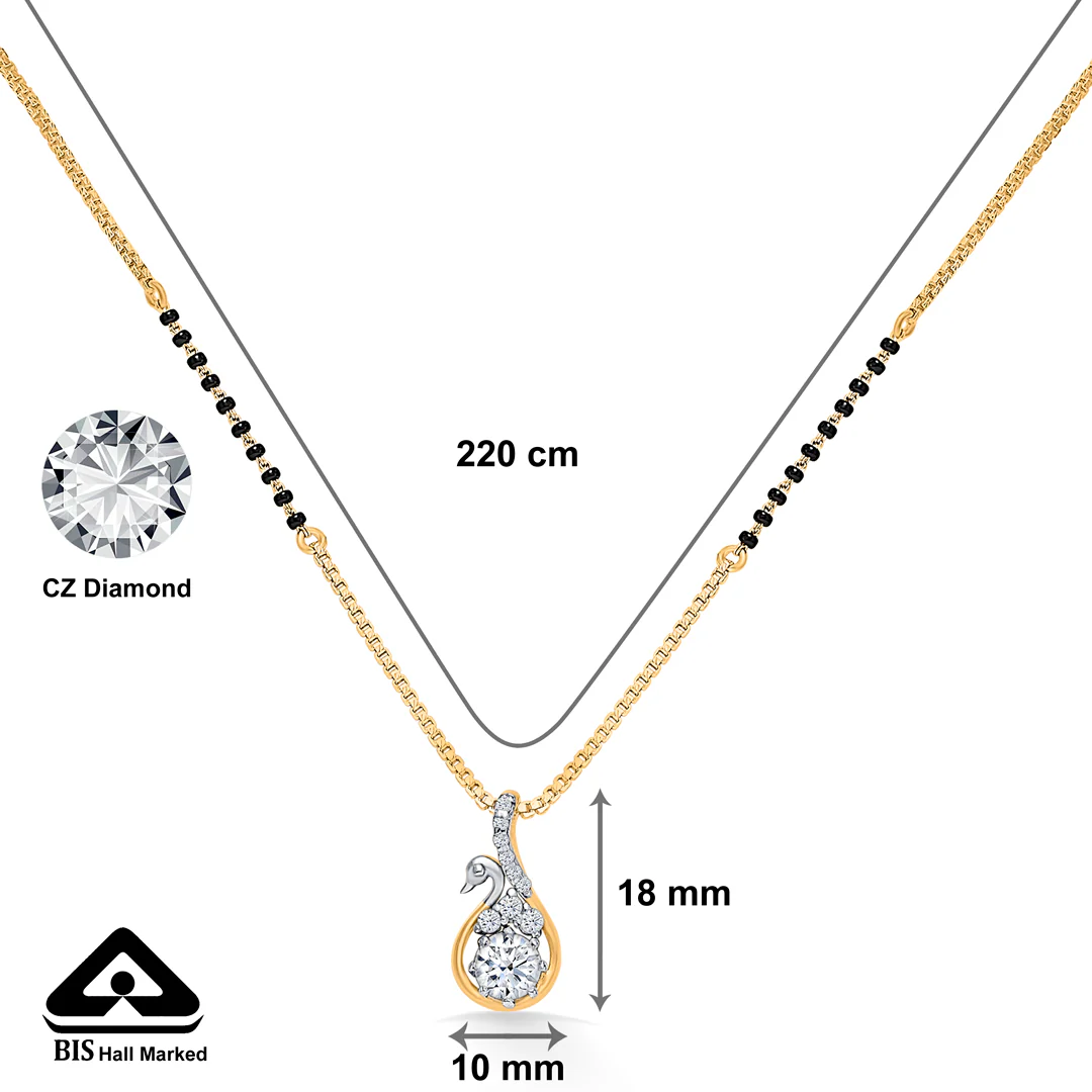 Vedhika Spark Gold Modern Mangalsutra - Image 4
