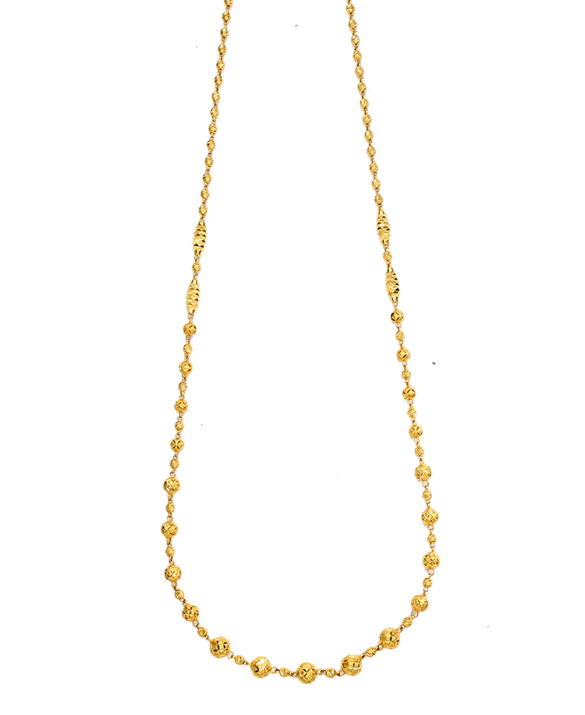 Vedic Grace Vertical Yellow Gold Traditional Necklace For Women - Image 10