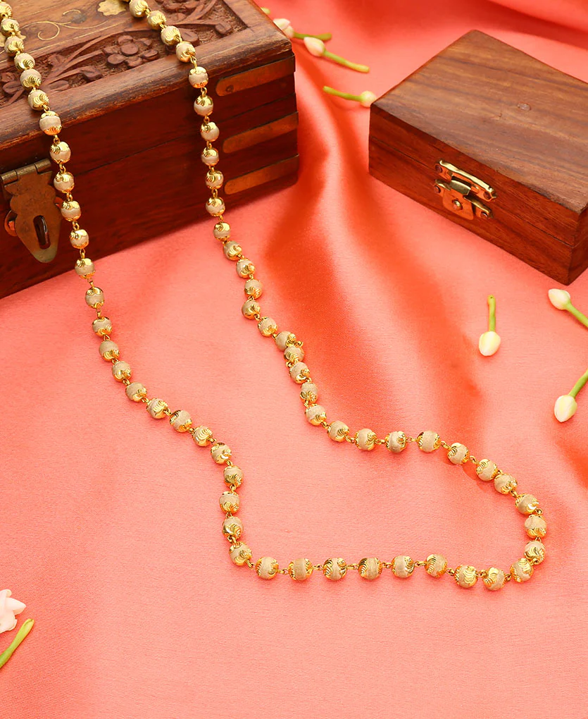 Vertical Haar Yellow Gold Necklace For Women