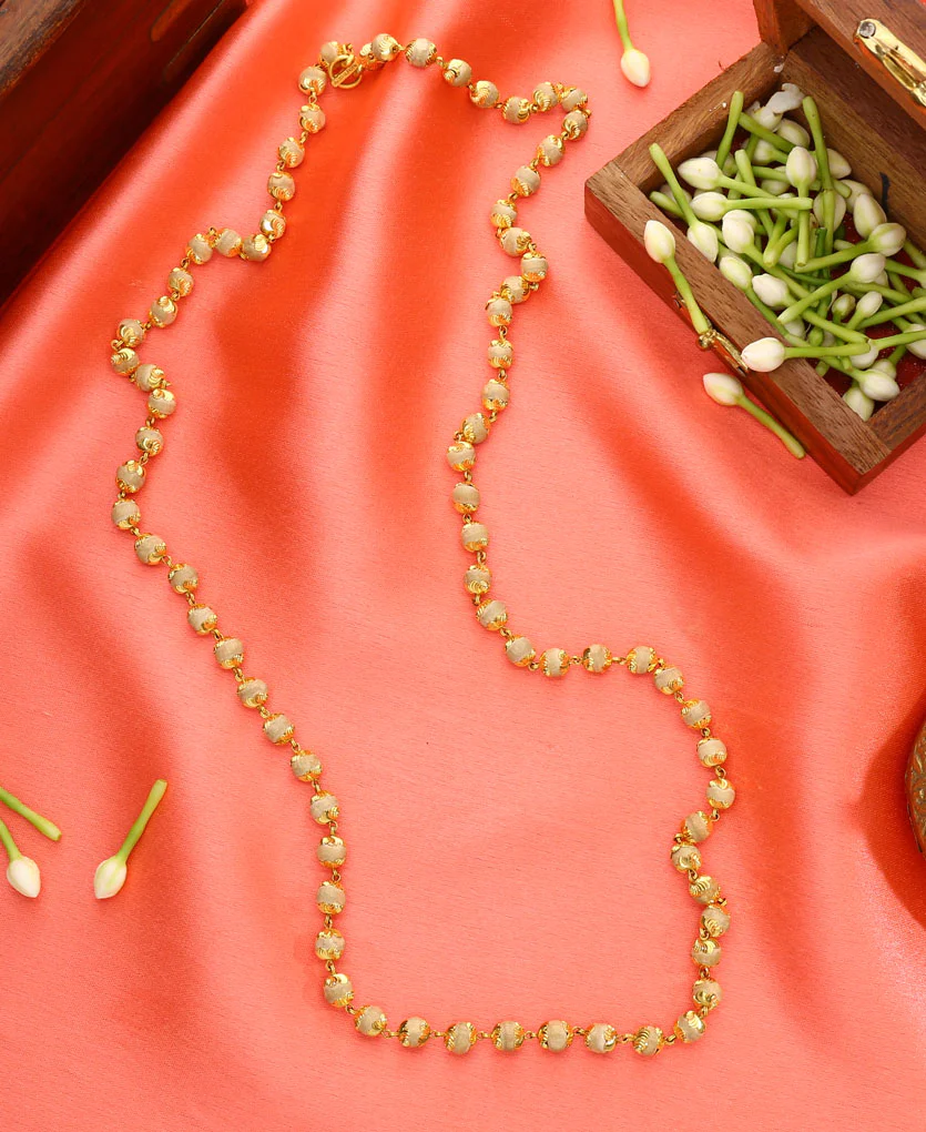 Vertical Haar Yellow Gold Necklace For Women - Image 3