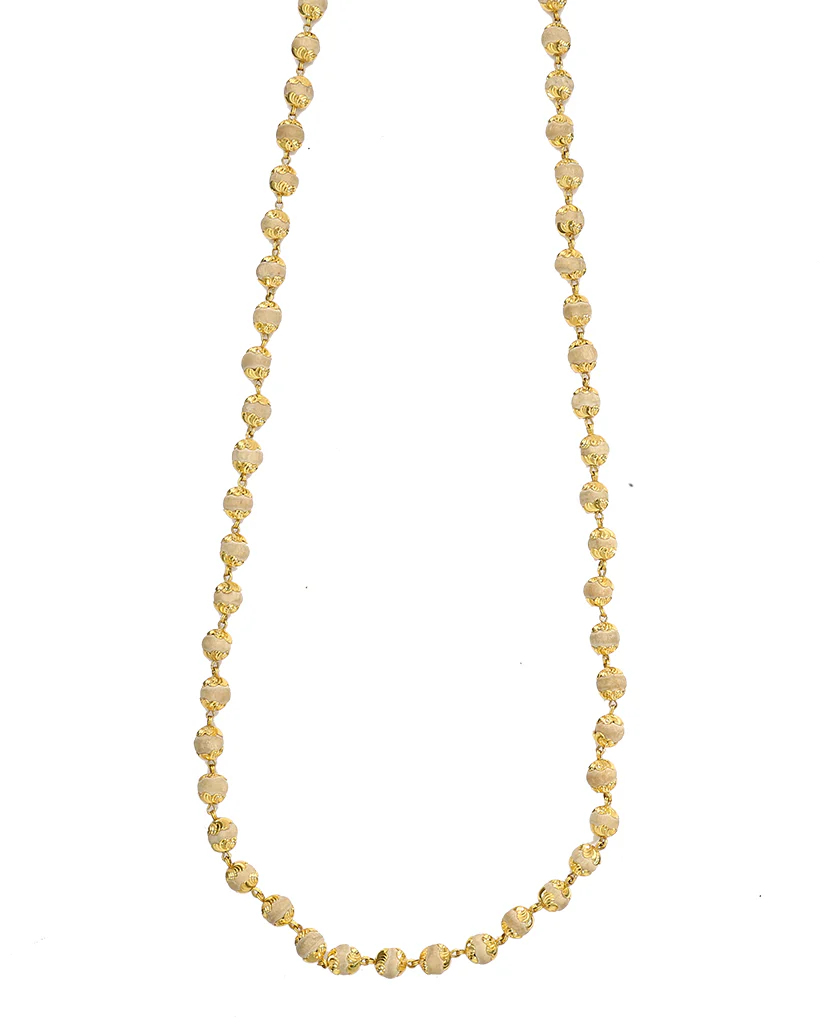 Vertical Haar Yellow Gold Necklace For Women - Image 4