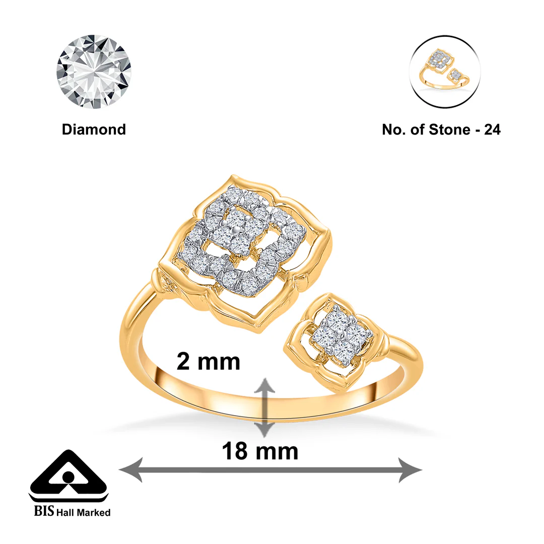Vesper Gold & Diamond Fashion Ring For Women - Image 4