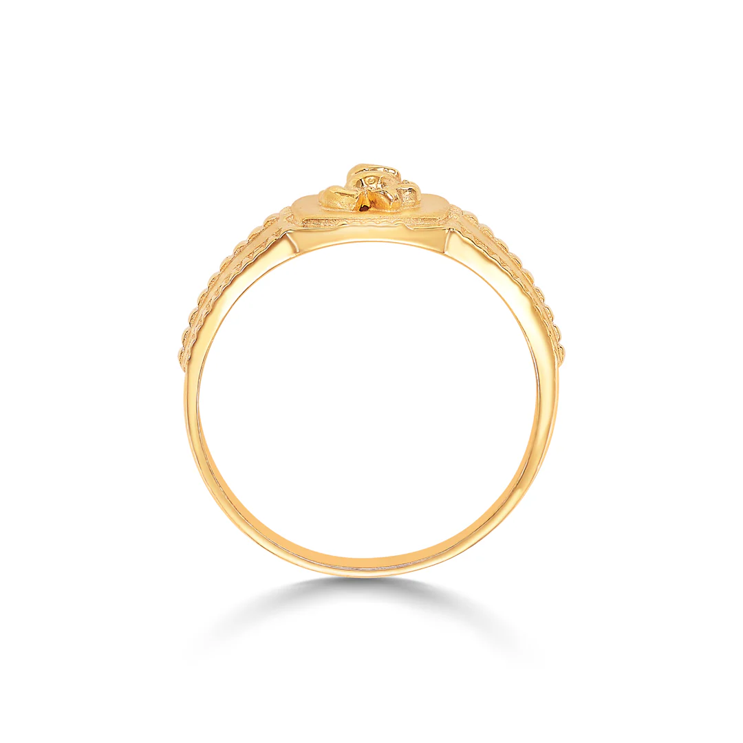 Vinayak Ganesha Yellow Gold Men's Ring - Image 3