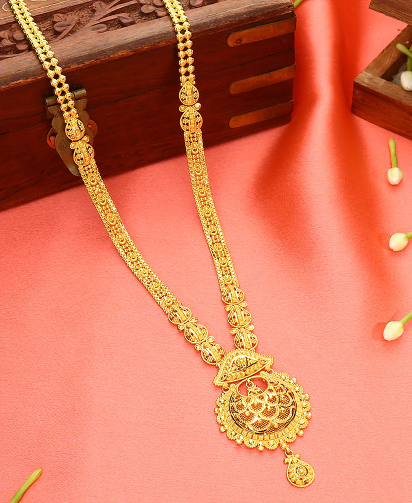 Virasat Charm Yellow Gold Necklace For Women