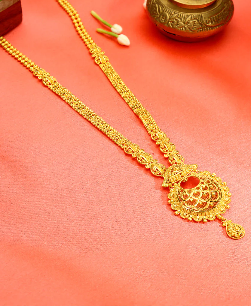Virasat Charm Yellow Gold Necklace For Women - Image 2