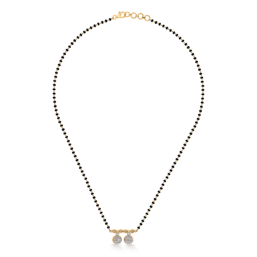 Wati Elegance Gold & Diamond Modern Mangalsutra for Women - Image 3