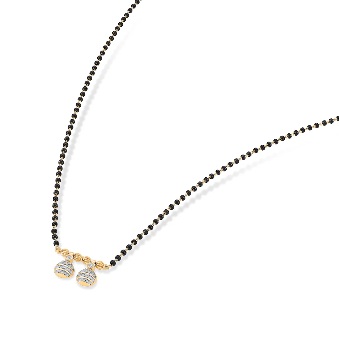 Wati Elegance Gold & Diamond Modern Mangalsutra for Women - Image 4