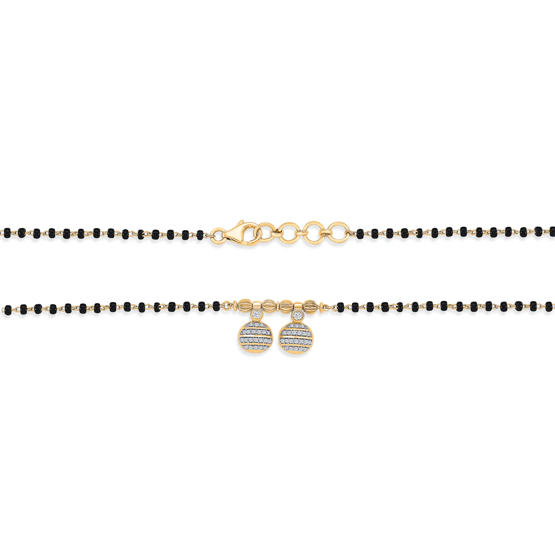 Wati Elegance Gold & Diamond Modern Mangalsutra for Women - Image 5