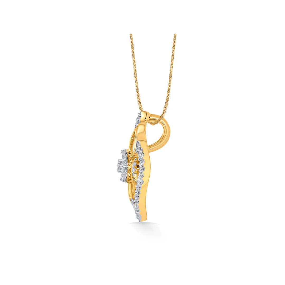 Waves of Grace Gold & Diamond Classic Pendant - Image 2