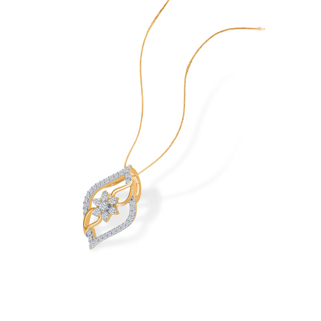 Waves of Grace Gold & Diamond Classic Pendant - Image 3