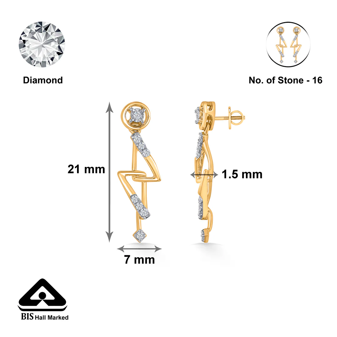 Wonder Gold & Diamond Drops & Dangler Earring For Women - Image 5