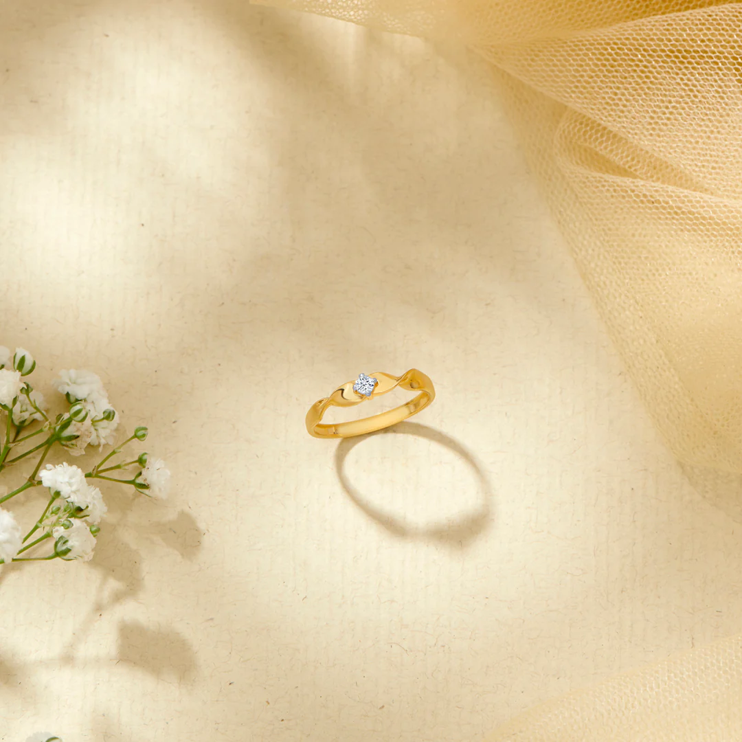 Zen Link Gold Casual Ring For Women