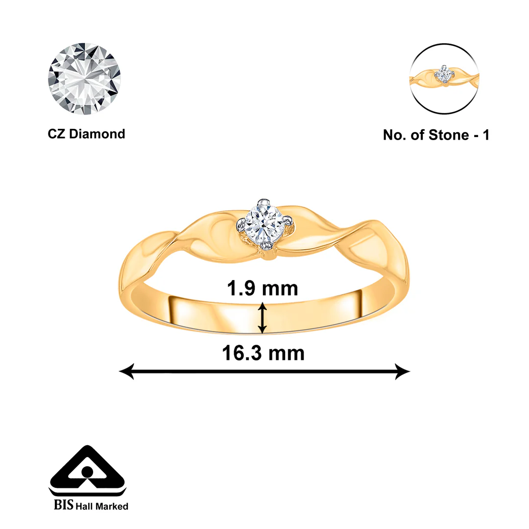 Zen Link Gold Casual Ring For Women - Image 2